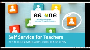 Video Thumbnail: "EA one - self service for teaching staff"